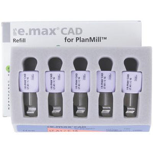IPS e.max® CAD PlanMill™ Blocks - LT (Low Translucency), C16, 5/Pkg