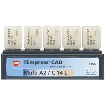 IPS Empress® CAD PlanMill™ Blocks - Multi, C14L, 5/Pkg