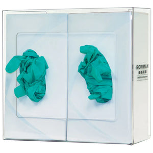 Glove Box Dispenser, Double, Clear