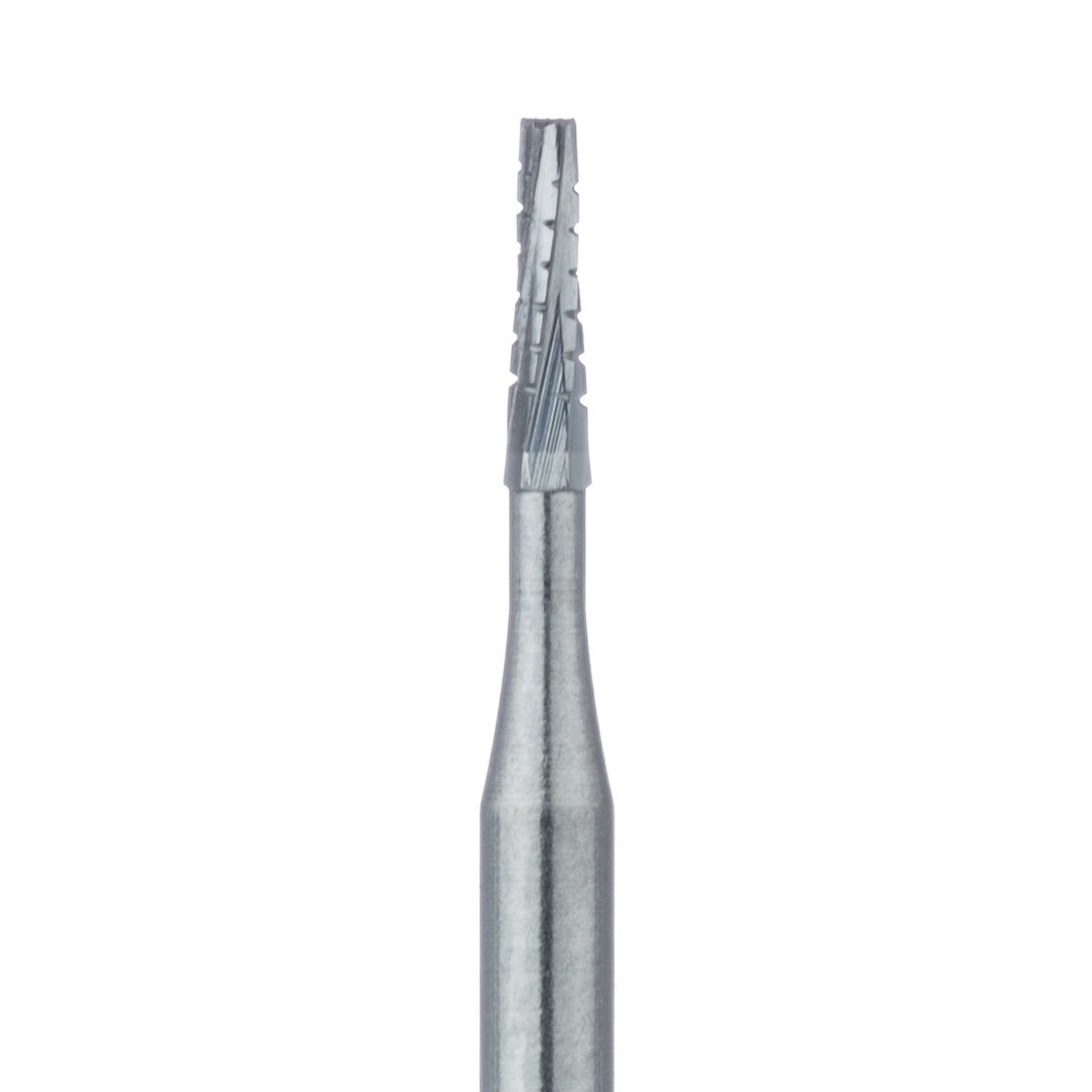 Tungsten Carbide Burs – HM33 Tapered Fissure FG XL, 25 mm Shank Length, 5/Pkg