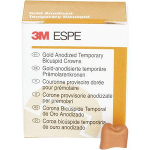Gold Anodized Crown Refill – First Bicuspid, Lower Right, 5/Pkg
