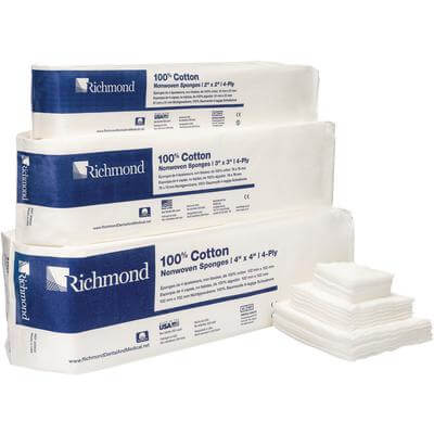 100% Cotton Nonwoven Sponges – 2