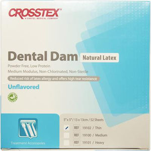 Latex Dental Dam – Unflavored, Blue, 5