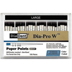 Dia-Pro W Paper Points – 100/Pkg
