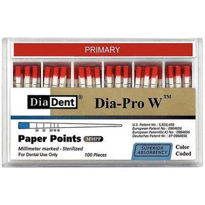 Dia-Pro W Paper Points – 100/Pkg
