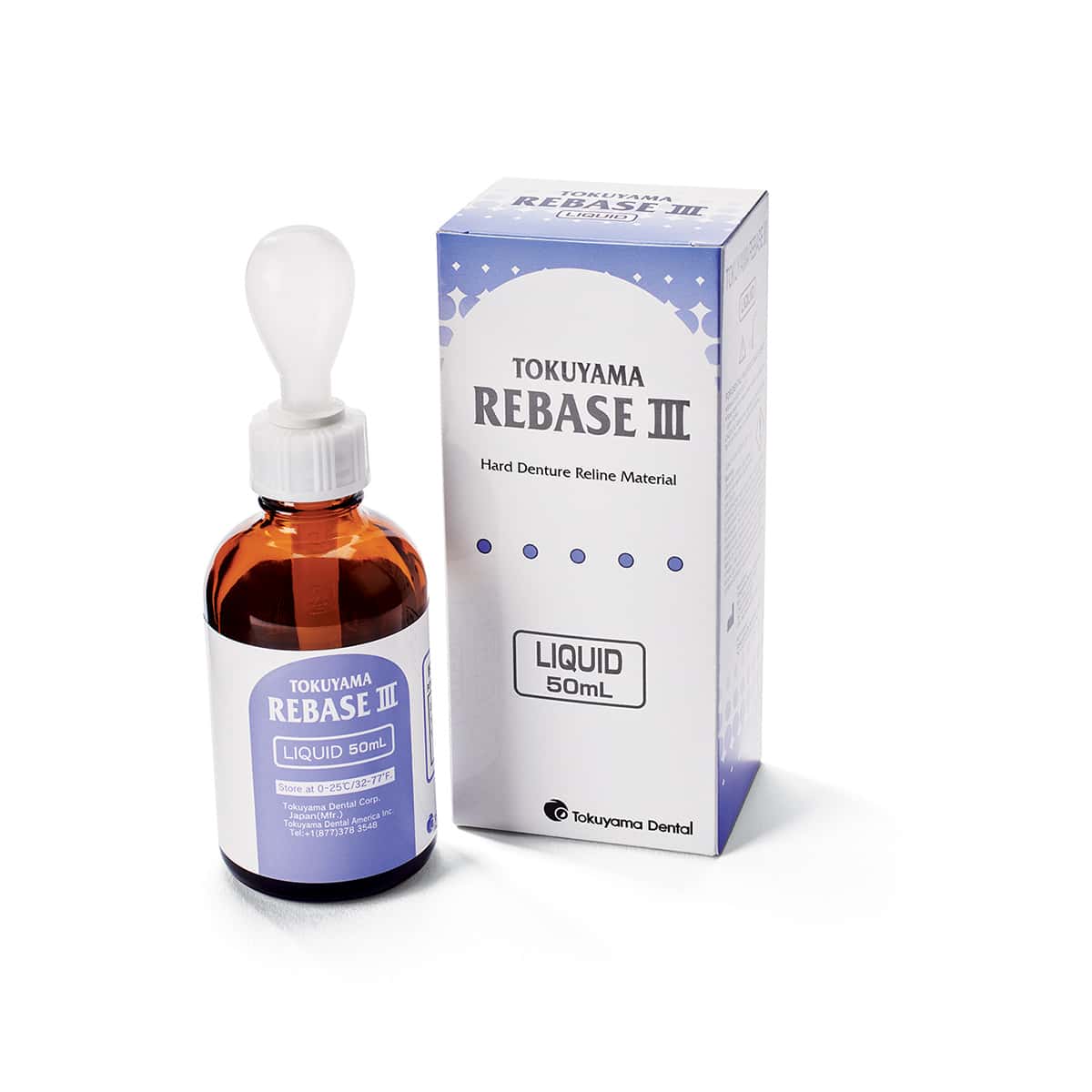 Rebase III Hard Denture Reline Material Liquid, 50 ml Bottle