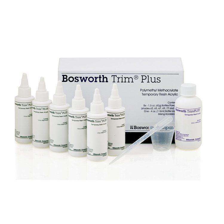 Trim® Plus PMMA Temporary Resin Acrylic, Powder and Liquid Standard Package