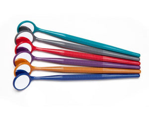 Crystal HD™ Mouth Mirrors Plastic Assortment –Thin Grip, Single End, 12/Pkg