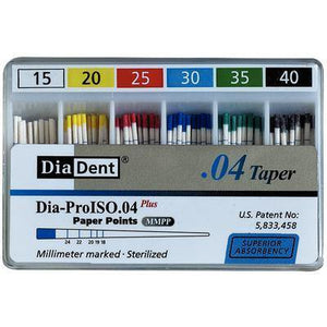 Dia-ProISO GT Paper Points – 0.04 Taper, Spillproof Packaging, 100/Pkg