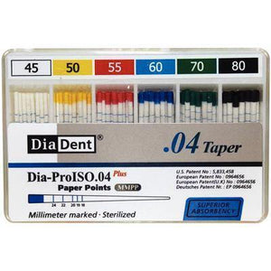 Dia-ProISO GT Paper Points – 0.04 Taper, Spillproof Packaging, 100/Pkg