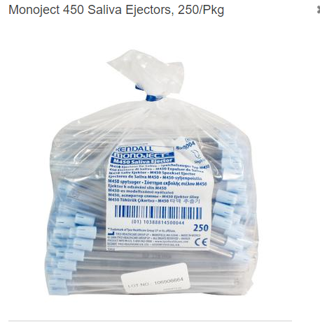 Monoject 450 Saliva Ejectors, 250/Pkg