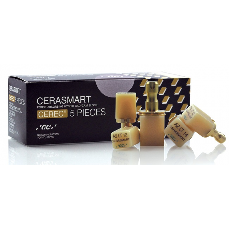 CERASMART® Force Absorbing Nano Ceramic CAD/CAM Blocks, 5/Pkg