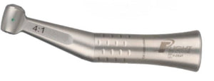 4:1 Contra Angle , No Water Spray, Latch Head Push Button, Screw on Prophy, One Piece Handpiece, Stainless Steel Body