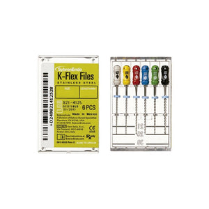 K-Flex Files Color Coded Plastic Handle, 6/Pkg
