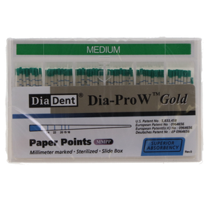 Dia-Pro W Gold Paper Points - Spill Proof 100/box