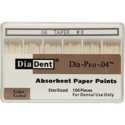 Dia-PRO Type Paper Points – 0.04 Taper, 100/Pkg