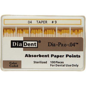 Dia-PRO Type Paper Points – 0.04 Taper, 100/Pkg