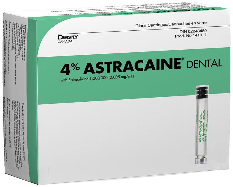Astracaine™  – Articaine HCL 4% with Epinephrine, 1.8 ml cartridges, 100/Pkg