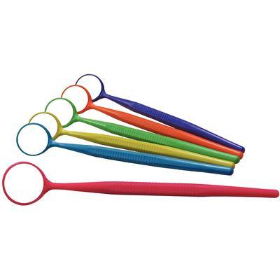 Crystal HD™ Mouth Mirrors Plastic Assortment –Thin Grip, Single End, 12/Pkg