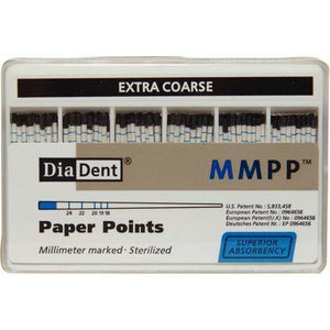Millimeter Marked Absorbent Paper Points – Auxiliary Sizes Spill-Proof Box, 200/Pkg