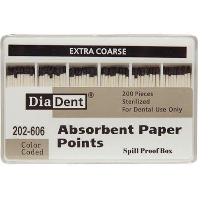 Absorbent Paper Points – Spill-Proof Box, Accessory Sizes, 200/Box