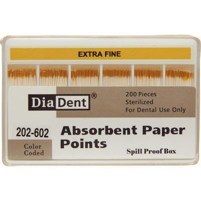 Absorbent Paper Points – Spill-Proof Box, Accessory Sizes, 200/Box